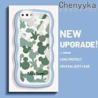 เคส Chenyyka สำหรับ OPPO เคส A3s A12E A5 Realme เคส C1 2018มิกกี้เฮดดีไซน์ใหม่ขอบครีมกันกระแทกแบบใสนุ่มเคสมือถือฝาครอบป้องกันโปร่งใสลายกล้องถ่ายรูปเรียบง่ายอ่อนโยน