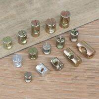 1PC Color Zinc Plating Slotted/ Phillips Barrel Nuts Bolts Cross Dowel Slotted Hammer Embedded Nut For Beds Chairs Furniture Nails  Screws Fasteners