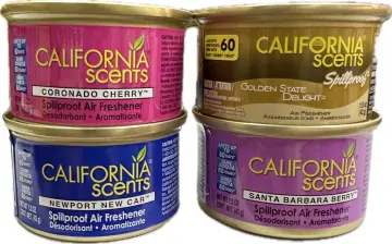 California Scents Spillproof Organic Air Freshener, Coronado Cherry, 1.5  Ounce Canister (Pack of 4)