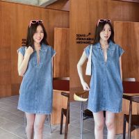 Nudeaholic ?? Denim mini dress งานเดนิมมาเพิ่มอีกแล้ว เดรสสั้น สไตล์น่ารัก