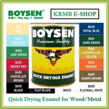 Boysen Quick Drying Enamel 4LITERS For wood & metal surfacers, Interior &  Exterior Usage (Majesteel)