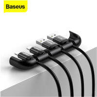 Baseus คลิป USB ที่เก็บสายม้วนสายเคเบิลจัดการเดสก์ท็อปที่เป็นระเบียบสำหรับที่ยึดสายเคเบิลที่หนีบสายหูฟังเมาส์