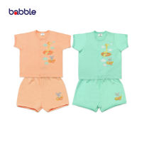 [3 ชุดเพียง 699.-] BABBLE ชุดเซตเด็ก ชุดเด็ก เสื้อผ้าเด็ก ผ้าฝ้าย100% อายุ 3 เดือน ถึง 2 ปี คอลเลคชั่น Little Pilot (สีเขียวมิ้น,สีส้ม) BSS