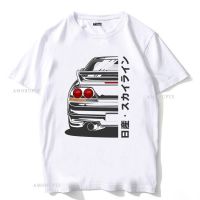 R33เส้นขอบฟ้า R34 R32รถ GTR เสื้อยืดพิมพ์ลายผู้ชายฤดูร้อนใหม่