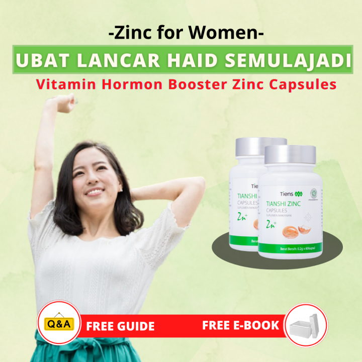 UBAT LANCAR TURUN HAID  ZINC SUPPLEMENT FOR WOMEN  UBAT LANCARKAN