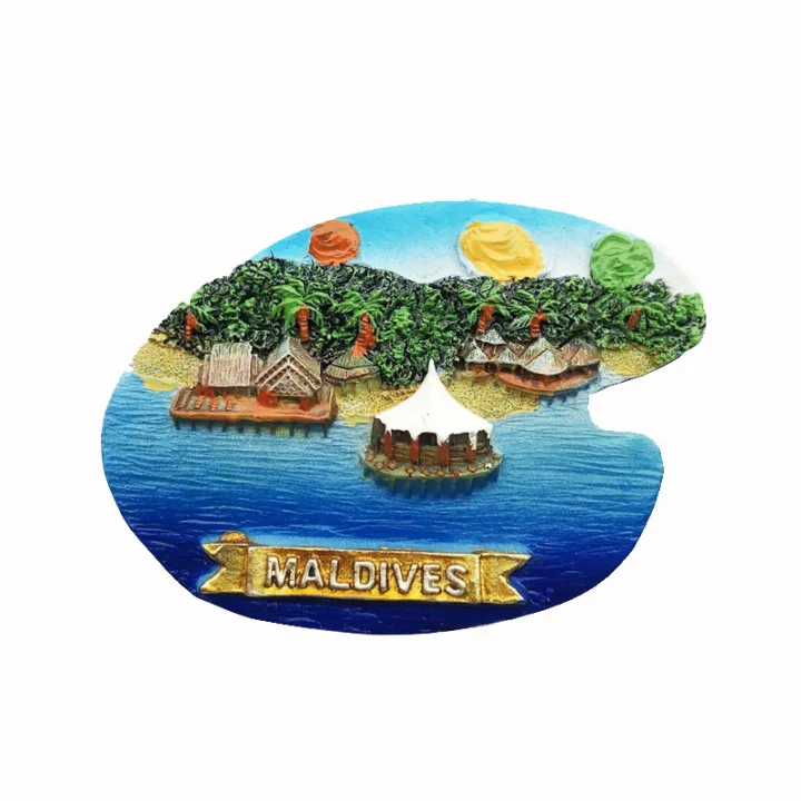 maldives-creative-resin-magnet-fridge-sticker-sea-view-turtle-beach-travel-memorial-decoration-craft-gift