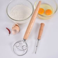 Holaroom Practical Egg Beater Bread Knife Dough Cutter Stirrer For Flour Cream Whisk Stiring Stainless Steel Kitchen Accessories