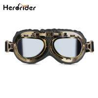 ♕○❏ Herorider Motor Bike Vintage Goggles Motorcycle Motorbike Scooter Retro Goggles แว่นตา