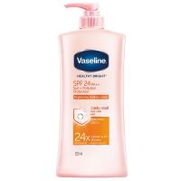 [Hot Deal] Free delivery จัดส่งฟรี Vaseline Healthy White Body Lotion SPF24 525ml. Cash on delivery เก็บเงินปลายทาง