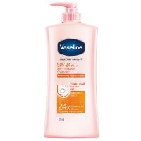 [Mega Sale] Free delivery จัดส่งฟรี Vaseline Healthy White Body Lotion SPF24 525ml. Cash on delivery เก็บเงินปลายทาง