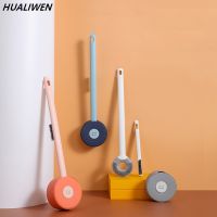 Breathable Toilet Brush Silicone Toilet Clean Brush Wall-Mounted Cleaning Tools With 2 Brushes Home Bathroom Accessories