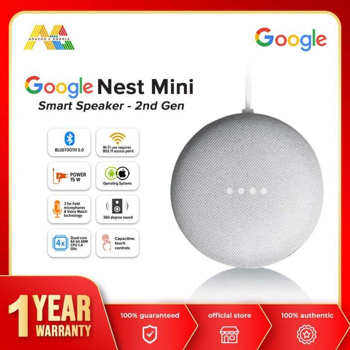Bluetooth Speaker Google Nest Mini Smart Speaker by Google (2nd Gen