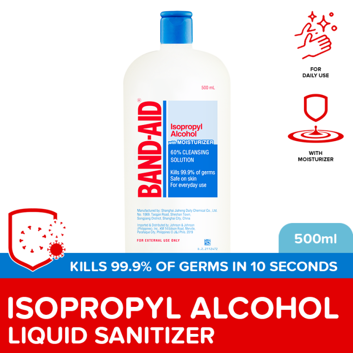 [FIRST AID] BandAid Isopropyl Alcohol w/ Moisturizers 500ml Lazada PH