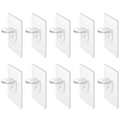 10Pcs Plastic Closet Cabinet Shelf Support Clips Shelf Support Adhesive Pegs Wall Hanger For Kitchen Bathroom Organizer J9K