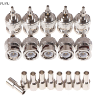 FUYU 10ชิ้น BNC ปลั๊กตัวผู้ปลั๊กแบบจีบ RG316 RG174ขั้วต่อสาย LMR100 RG179