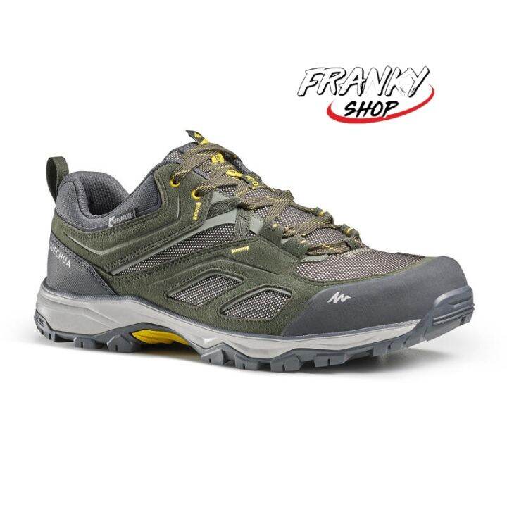 พร้อมส่ง-รองเท้าผู้ชายสำหรับใส่เดินป่าบนภูเขา-กันน้ำ-men-s-waterproof-mountain-walking-shoes-mh100