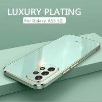 เคสโทรศัพท์ป้องกันแบบบางเคลือบสี่เหลี่ยม6D TPU แบบนิ่มสำหรับ A53 Samsung Galaxy 5กรัม