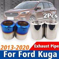 ท่อไอเสียท่อไอเสียสแตนเลส2ชิ้นสำหรับ Ford Kuga 2013-2020ปลายที่เก็บเสียงท่อไอเสียส่วนประกอบรถยนต์ตกแต่ง18ชิ้น2019