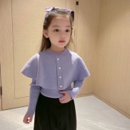 Áo dệt kim tay dài phong cách kiểu Hàn Quốc cho bé gái