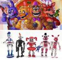 MEIIAN ข้อต่อที่เคลื่อนย้ายได้ FNAF ฝันร้าย น้องสาว Location Funtime เฟรดดี้แบร์ อะนิเมะอุปกรณ์ต่อพ่วง บอนนี่ ของเล่นฟิกเกอร์ ชิกา หุ่นจำลอง Five Nights at Freddyand#39;s แอ็คชั่นฟิกเกอร์ โมเดลสะสม