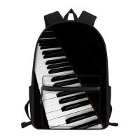 HOT★Large School Bags for Girls Cute Music Note Piano Keyboard 3D Print Kids Backpacks Children Book Bag Student Bagpack Rucksack