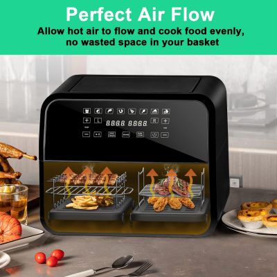 ชั้นวางประกอบอาหารอบหม้อทอด Air Fryer S อุปกรณ์ครัวชั้นวางตัวย่างเหล็กกล้าไร้สนิมหม้อทอด Air Fryer