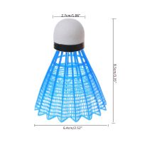 ✿4pcs Colored Plastic LED Luminous Badminton Dark Night Glow Lighting Shuttle