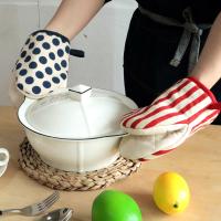 1Pc Cotton Anti-scalding Non-slip Oven Gloves Mitts Potholder Kitchen Accessories Gloves Tray Dish Bowl Holder Oven Mitts