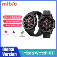 ~ Mibro Watch X1 นาฬิกาข้อมือสมาร์ทวอทช์ หน้าจอ AMOLED 1.3 นิ้ว 5ATM กันน้ํา วัดอัตราการเต้นของหัวใจ ออกซิเจนในเลือด เพื่อสุขภาพ