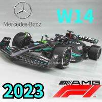 Urago F1รถเบนซ์2023โมเดลรถ W14โมเดลจำลองการหล่อจากรถแข่งทำจากอัลลอยด์ของขวัญสำหรับเด็กผู้ชาย