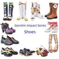 Anime Genshin Impact Game Yae Miko  Venti Keqing Nilou Kamisato Ayato Tartaglia Chongyun Cosplay Costume Man Woman Adult Shoes