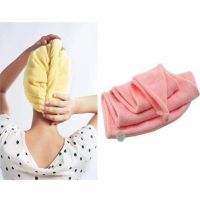 【DT】hot！ Microfiber Dry Hair Drying Turban Wrap Hat Color Cap Spa Bathing Hot Caps