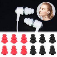 6Pcs New Three Layer Silicone In-Ear Earphone Covers Cap Replacement Earbud Bud Tips Earbuds eartips Earplug Ear Pads Cushion