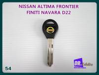 #กุแจเปล่า รถยนต์นิสสัน พื้นดำ-ตัวอักษรแดงขอบทอง(เบอร์54) // NISSAN ALTIMA FRONTIER INFINITI NAVARA D22