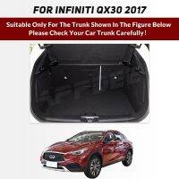 พรมกระโปรงหลังรถคลุมทั้งหมดรถยนต์สำหรับ Infiniti QX30 5ที่นั่ง2017 2018แผ่นรองผ้าคลุมรองเท้าบู๊ทรถยนต์ไลเนอร์กระบะอุปกรณ์ป้องกันภายใน