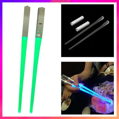 [PredoloceMY] LED Lightsaber Chopstick Reusable Light Up Chopstick Kitchen Party Red