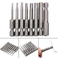 (LONG FA hardware)8Pcs กุญแจไขควงชุด Bit 1/4 Quot; Hex Shank เชื่อมต่อแม่เหล็กสกรู Driver Bits สำหรับเครื่องมือ H1.5 H2 H2.5 H3 H4 H5