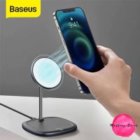 ♕ถูกจริงส่งไวBaseus แม็กเซฟ 15W แท่นชาร์จไร้สาย Qi Magnetic Quick Wireless Charger สำหรับ ไอโฟน 14 13 12 Phone stand♞