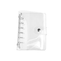 1Pc Transparent PVC Clip File Folder Loose Notebook Sheet R-ing Binder Diary Agenda School Office Supplies