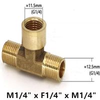 1ชิ้น1/8 "1/4" 3/8 "1/2" ท่อด้ายทองเหลืองผู้หญิงชายอุปกรณ์ทีท่อน้ำ3ทาง