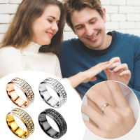แหวนคู่รักไทเทเนียมเหล็กเพชรคู่สำหรับผู้หญิงแหวนคู่สเตนเลสสตีลเพชรแฟชั่นสไตล์เกาหลีหลายชุดแหวน