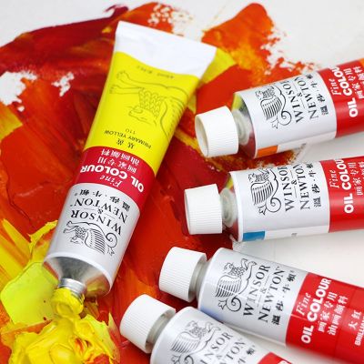 ①Winsor&amp;Newton Fine Oil Painting 45ml Oil Paint Tube Titanium White Professional Drawing Pigment Oil Paint for Beginner Painter