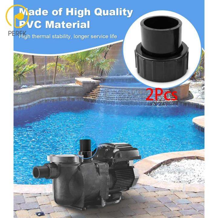 Perfk PVC Pool Pump Union SPA Pump Connector Nut Gasket Union