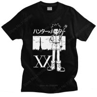 Kawaii Hxh Gon Freecss T-shirt Men O-neck Short Sleeved Manga Anime Tshirt Hunter X Hunter Shirt Soft Cotton Tee Top Merchandise XS-6XL