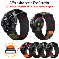 Garmin ไนล่อน Camo สาย22 26มิลลิเมตรสายรัดข้อมือแฟชั่นนาฬิกาวงสำหรับ Fenix6pro 7 7X5 5XPlus ด่วนที่วางจำหน่ายสัญชาตญาณไนล่อนสายรัดข้อมือ