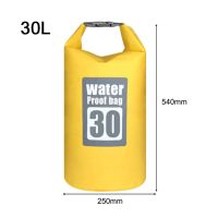 Yellow 30L 15/30L Waterproof Swimming Bag Dry Sack Drifting Rafting Bag PVC Fishing Rafting Boating Kayaking Storage Bag For Water Sports