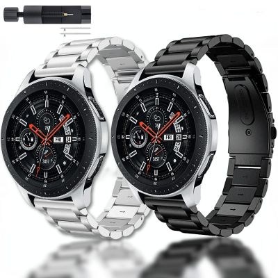สายนาฬิกาโลหะ22มม. 20มม. สำหรับ Samsung Galaxy Watch 5 4 3เกียร์ S3 Amazfit GTR 3 4 4โซ่สแตนเลสสำหรับนาฬิกา Huawei 3 4/GT2 CarterFa