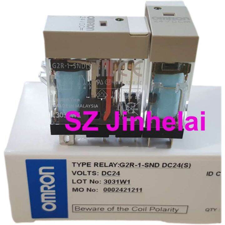 DC24 G2R-1-SND OMRON 10ชิ้นของแท้รีเลย์ G2R-1-SND กลางของแท้24VDC ...