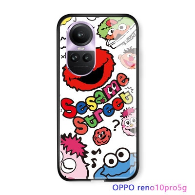 Serpens เคส OPPO Reno10 Pro 5G การ์ตูนสำหรับเด็กผู้หญิงงาถนนแบรนด์ยอดนิยมของผู้ชายเคสมันวาวกระจกเทมเปอร์ฝาหลัง