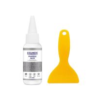 Self Apply Fast Dry Special Glue for Puzzle with Soft Plastic Scraper Non-Toxic Paper Jigsaw Caulk for Puzzles Hobbyists